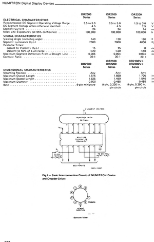 Numitron Data, CLICK for a bigger PIC!