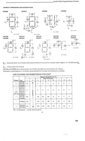 Numitron Data, CLICK for a bigger PIC!