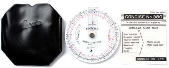 Concise 380 Radio Computer Circular Slide Rule