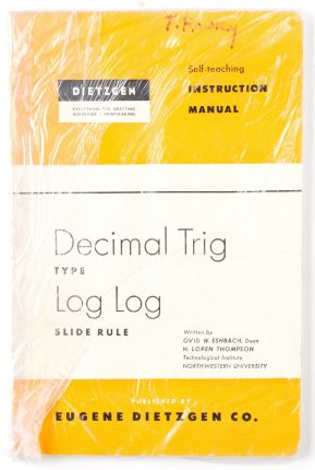 Dietzgen Decimal Trig Type Log Log Slide Rule by Eshbach & Thompson
