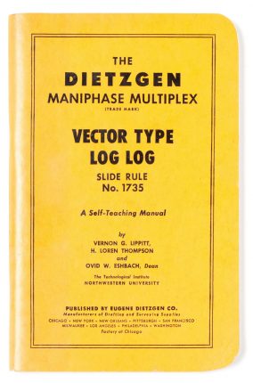 The Dietzgen Maniphase Multiplex Vector Type Log Log Slide Rule N0. 1735 by Vernon G Lippitt, H Loren Thompson, and Ovid W Eshbach