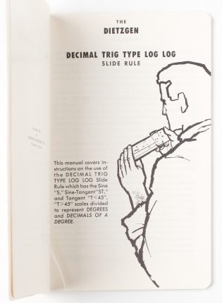Decimal Trig Type Log Log Slide Rule by Dietzgen
