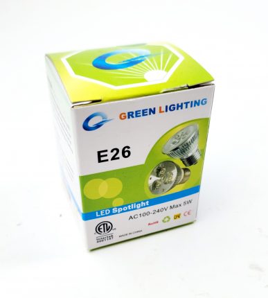 E26 LED Spotlight AC100-240V Max 5W
