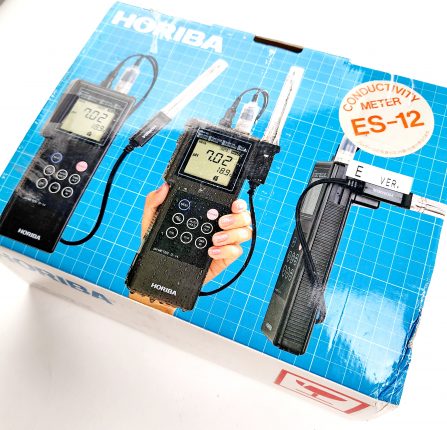 Horiba ES-12 Conductivity Meter with custom stand assembly