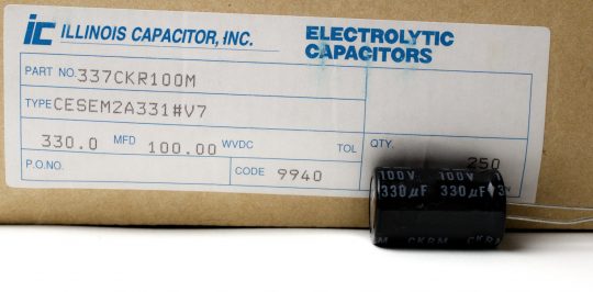 Bulk Capacitors – Illinois Capacitor Electrolytic 330uF 100V