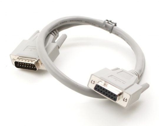Parker 15 Pin Computer Data Cable, Male-Female, 24″