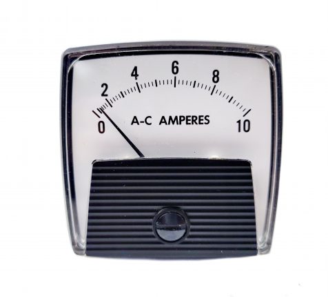 A-C Amperes 0-10A Panel Meter