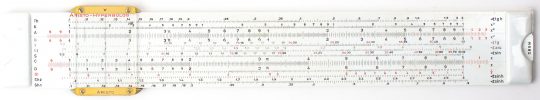 Aristo 0971 HyperboLog Full Size Slide Rule w/Fibre Split Case (Good Condition)