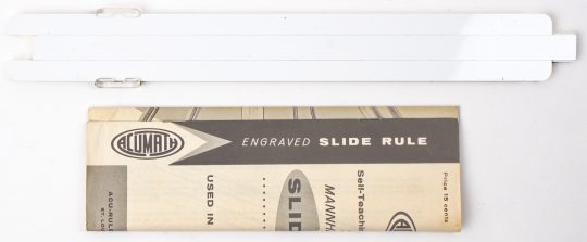 Acumath 400 Full Size Slide Rule w/Box, Case, & Manual