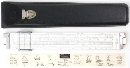 Dietzgen 1734 LogLog Full Size Slide Rule w/Case & Support Rule (Excellent condition)