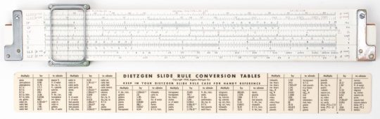 Dietzgen 1734 LogLog Full Size Slide Rule w/Case & Support Rule (Excellent condition)