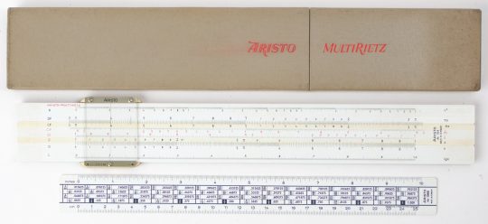 Aristo MultiRietz 909 Full Size Slide Rule w/Case & Support Rule (Excellent condition)