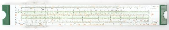Faber Castell 52/82 Full Size Slide Rule w/Grey Plastic Split Case (Good condition)
