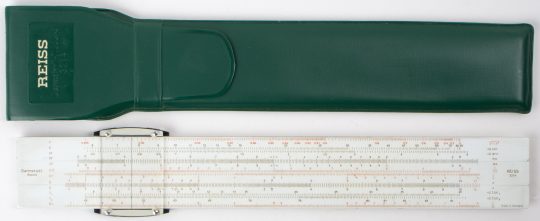Reiss Darmstadt-Record 3214 Full Size Slide Rule w/Case (Good condition)