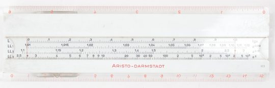 Aristo 867U Pocket Slide Rule w/Leather Slip Case & Manual (Good condition)