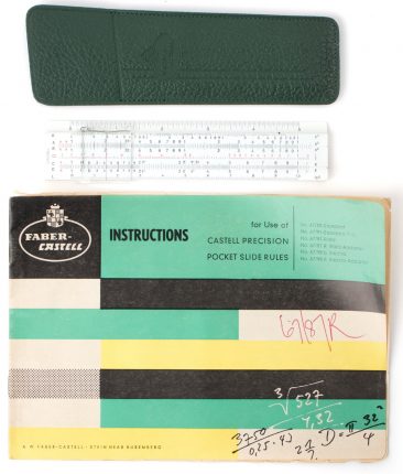 Faber Castell 67/87 Pocket Slide Rule w/Case & Manual (Very good condition)
