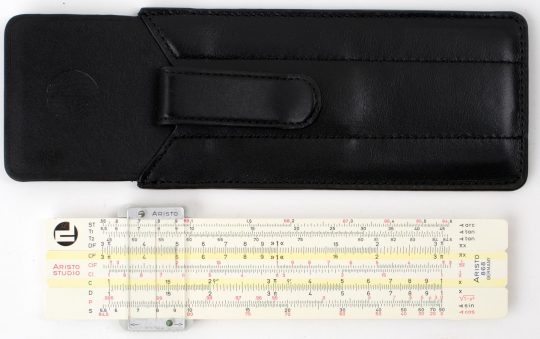 Aristo Studio 868 Pocket Slide Rule w/SRC Leather Clip Case (Very good condition)