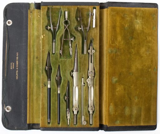 K&E Anvil N996 Drafting Set, University Cooperative Society Austin, TX (Used, some rust, working condition)