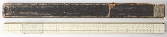 Nestler 21A 22″/20″ Oversize Slide Rule (Rule – good condition, Case – poor condition)