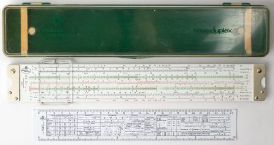 Faber Castell 2/83 Full Size Rule w/Display Case & Support Rule (Excellent condition)