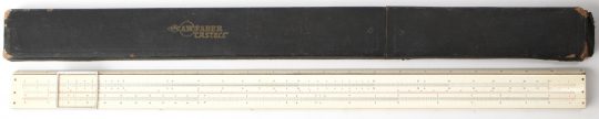 Faber Castell 4/60 23″ Oversize Slide Rule w/Split Case (Good condition)