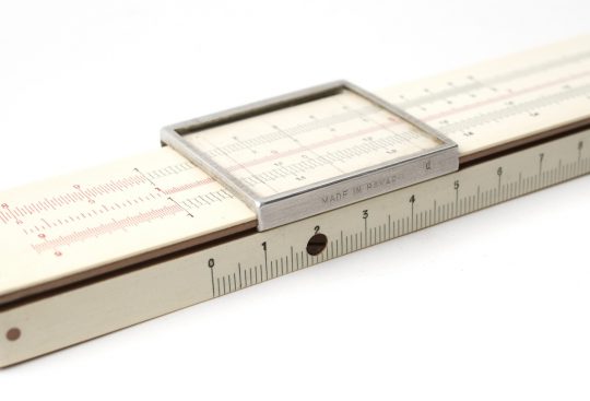 Faber Castell 4/60 23″ Oversize Slide Rule w/Split Case (Good condition)