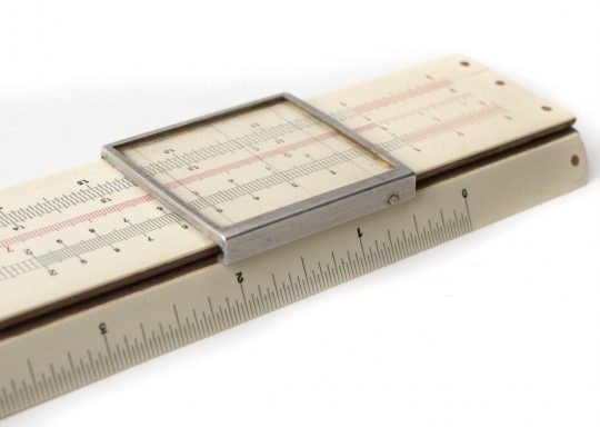 Faber Castell 4/60 23″ Oversize Slide Rule w/Split Case (Good condition)
