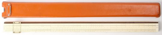 K&E 4053-5 Polyphase Mannheim Simplex Oversize Slide Rule w/Leather Case (Good condition, case missing flap)