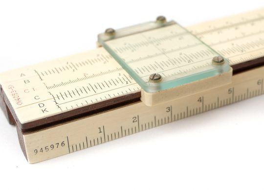 K&E 4053-5 Polyphase Mannheim Simplex Oversize Slide Rule w/Leather Case (Good condition, case missing flap)