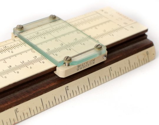 K&E 4053-5 Polyphase Mannheim Simplex Oversize Slide Rule w/Leather Case (Good condition, case missing flap)