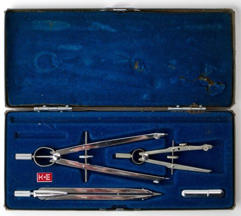 K&E Drafting Set w/Case (good condition)