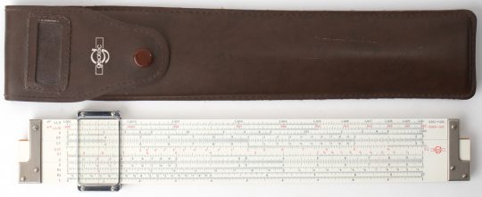 Geotec 341-3010 Versalog Full Size Slide Rule w/Case (excellent condition)