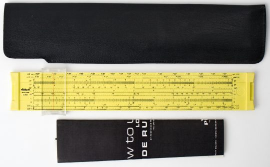 Pickett Microline 140 ES Full Size Slide Rule w/Case & Manual (new/mint)