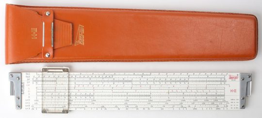 K&E Deci-Lon 68-1100 – Full Size Rule w/Leather Case (fair condition, name on case)