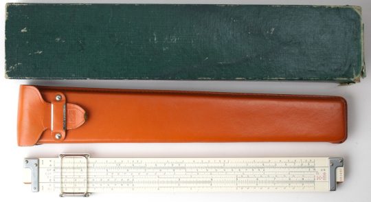 K&E 68-1497 Full Size Slide Rule w/Box, Leather Case, & Manual (Very good condition)