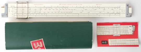 K&E 68-1497 Full Size Slide Rule w/Box, Leather Case, & Manual (Very good condition)