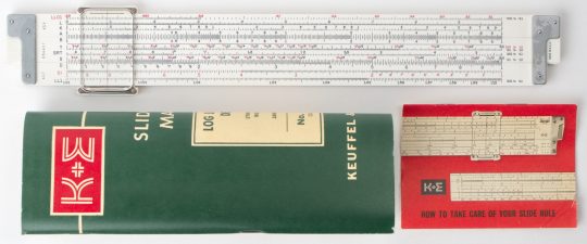 K&E 4181-3 / 68-1256 Full Size Slide Rule w/Box, Case, & Manual (NIB/mint)