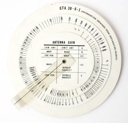 GTA 30-6-1 Antenna Gain Circular Slide Rule (Excellent condition)