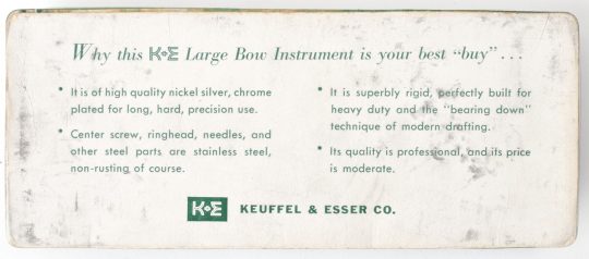 K&E 55 1746 Mark I Large Bow Pencil (NIB)