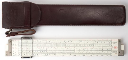 Post 1460 Versalog II Full Size Slide Rule w/Leather Case (Good condition, name on inside flap)