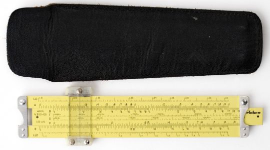 Pickett N300ES Pocket Slide Rule w/Slip Case (Excellent condition, name on inside flap)
