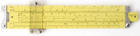 Pickett N300ES Pocket Slide Rule w/Slip Case (Excellent condition, name on inside flap)