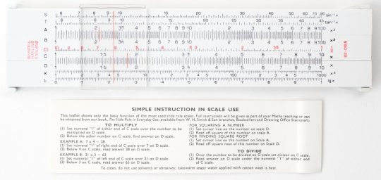 Blundell-Harling S150-20 Pocket Slide Rule w/Instructions