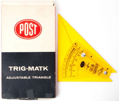 Post 1959-10 Trig-Matk Adjustable Triangle (NIB)
