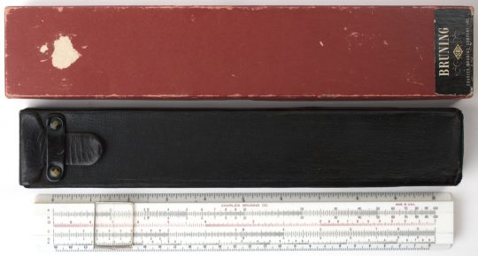 Bruning 2420 Full Size Slide Rule w/Box & Case (Excellent condition)