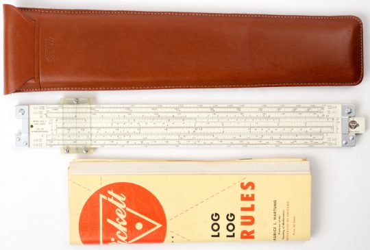 Pickett N803-T Log Log Speed Rule Box Set w/Box, Leather Case, Manual (some corrosion)