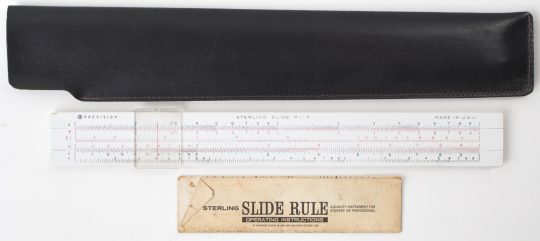 Sterling 589 Precision Full Size Slide Rule w/Case & instructions (good condition, assorted cases)