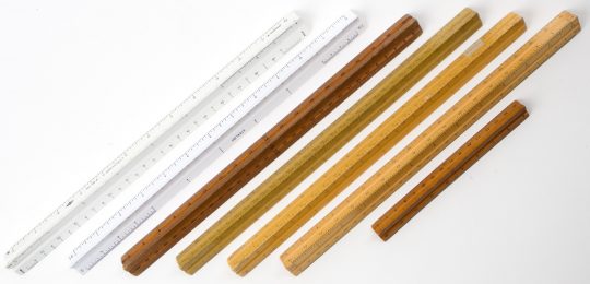 Lot of Assorted Vintage Drafting Standards/Rulers (Wood/Plastic)