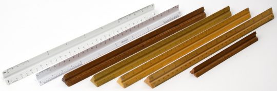 Lot of Assorted Vintage Drafting Standards/Rulers (Wood/Plastic)