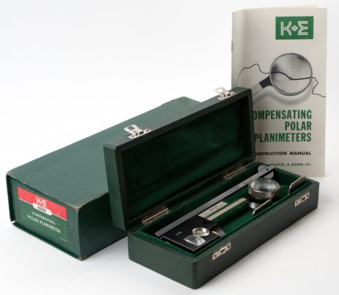 K&E 4236 Compensating Polar Planimeter w/Box, Case, & Manual (NIB/mint)